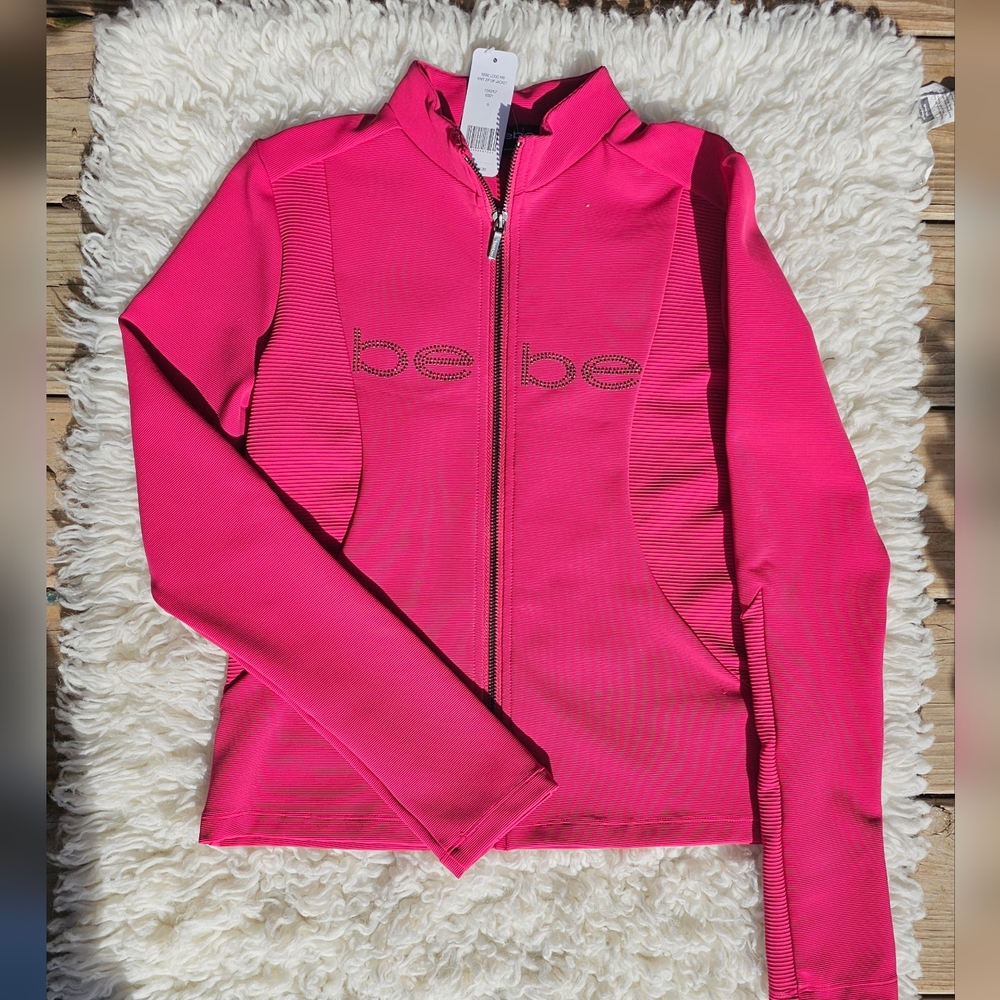 Pink Bebe Logo Zip Up Jacket / Sweater